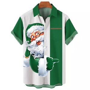 NEW IN PACKAGE Santa Bowling Shirts Large  multiple see listing